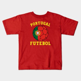 Portugal Football Ball Kids T-Shirt